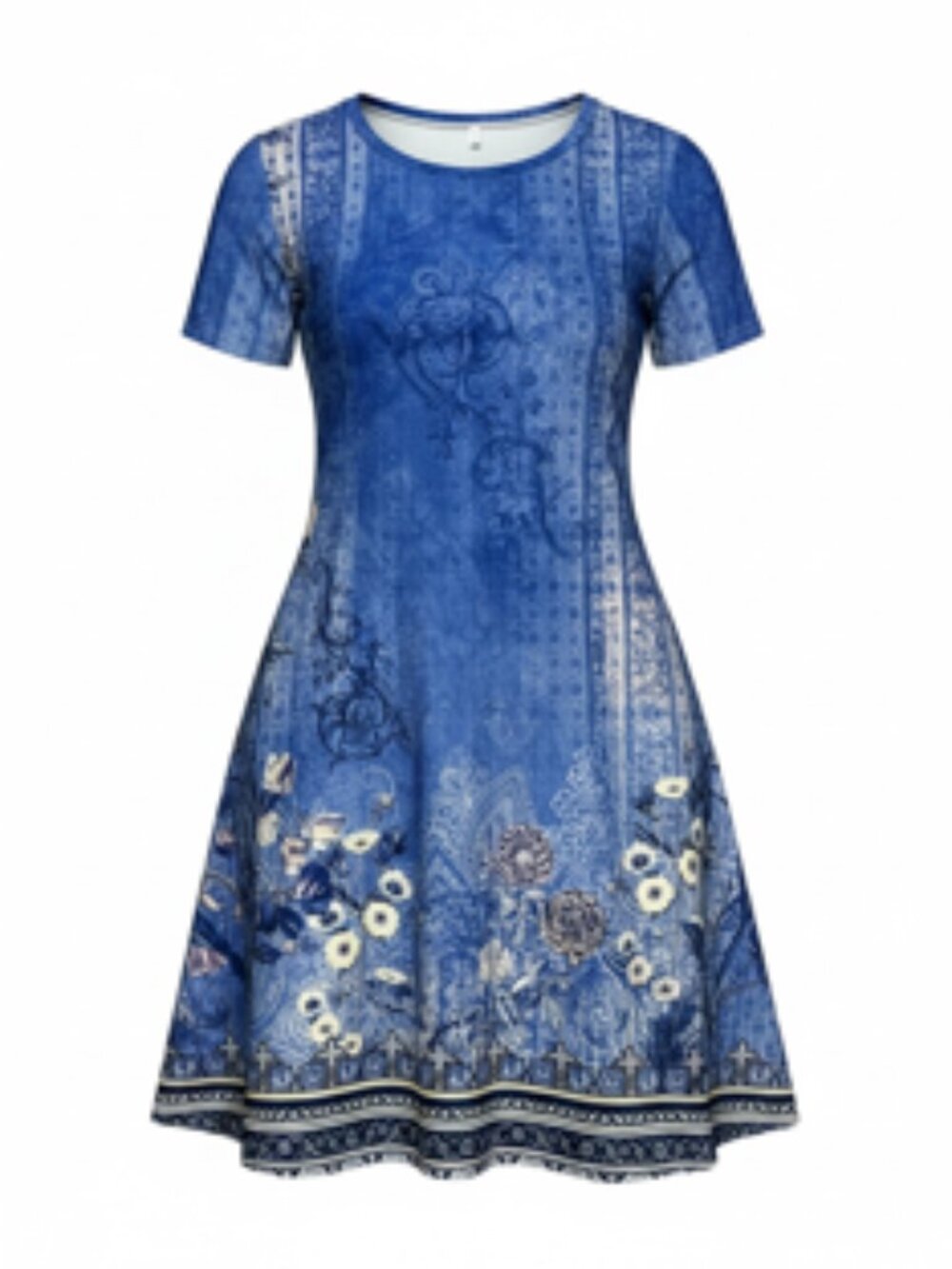 Women's Summer Dress, Short Flutter Sleeves, Party Work Casual Size L